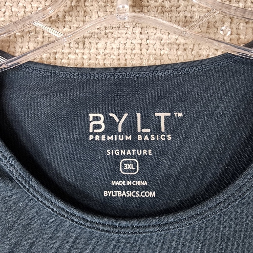 BYLT Premium Basics Signature Tee Shirt Mens 3XL Teal Green Performance EUC - Picture 9 of 10